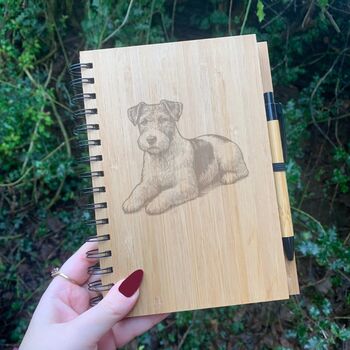 Personalised Jack Russell Terrier Dog Engraved Notebook, 2 of 4