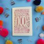 Personalised 100th Birthday Card Papercut Flower Design, thumbnail 5 of 10