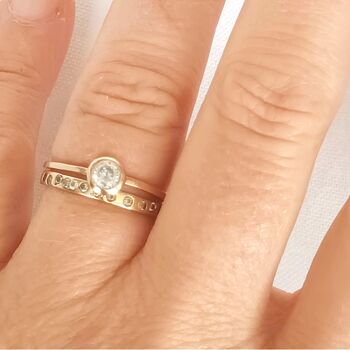 Diamond Solitaire Ring On 18ct Gold, 3 of 4