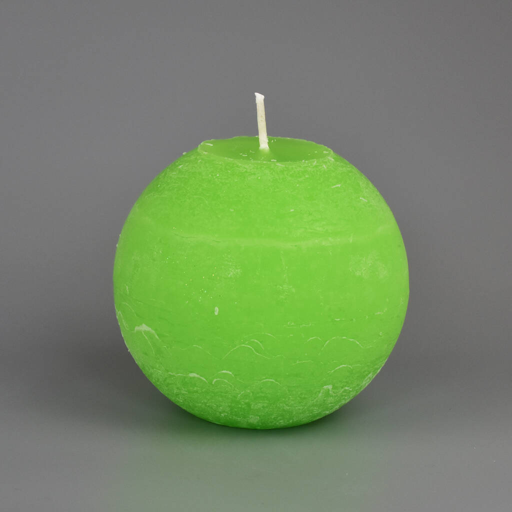 G Decor Lime Green Ombre Sphere Ball Candles By G