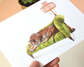 Tiger Vintage All Occasion Greetings Card, 2 of 5