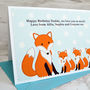 'Fox' Personalised Birthday Card From Three Children, thumbnail 2 of 4