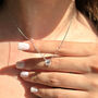 Diamond 1ct Moissanite Crystal Sterling Silver Necklace, thumbnail 4 of 5