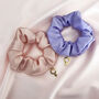 Silk Scrunchie With Brass Venus Charm, thumbnail 4 of 6