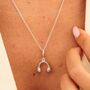 Sterling Silver Headphones Necklace, thumbnail 1 of 6