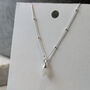 Rainbow Moonstone Semi Precious Gemstone Necklace, thumbnail 3 of 8