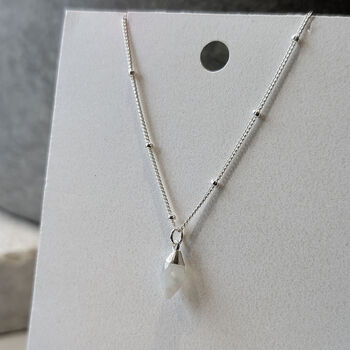Rainbow Moonstone Semi Precious Gemstone Necklace, 3 of 8