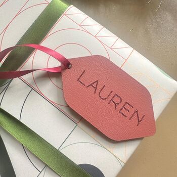 Personalised Christmas Gift Tag Wooden Name Tag Christmas Name Tag, 3 of 6