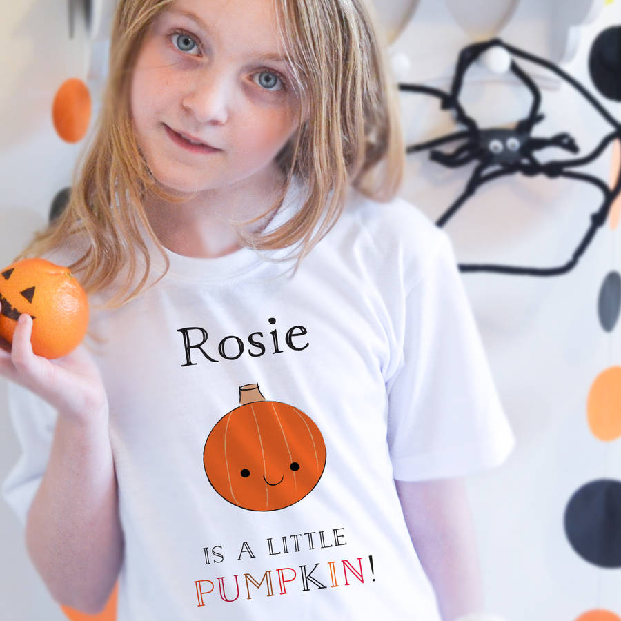 Halloween T Shirt Costume 'Little pumpkin' By Peach Tea Studio