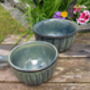 Set Of Two Reactive Glaze Handled Brûlée Bowls In Mist, thumbnail 4 of 10