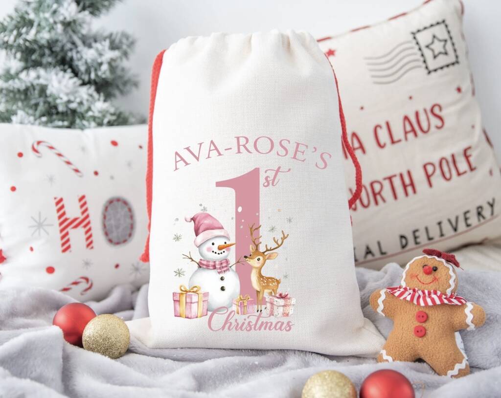 Personalised 1st Christmas Large Santa Sack