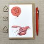 Personalised Lobster Birthday Card, thumbnail 3 of 5