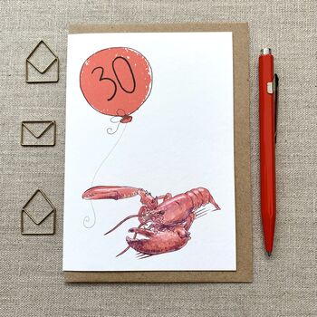 Personalised Lobster Birthday Card, 3 of 5