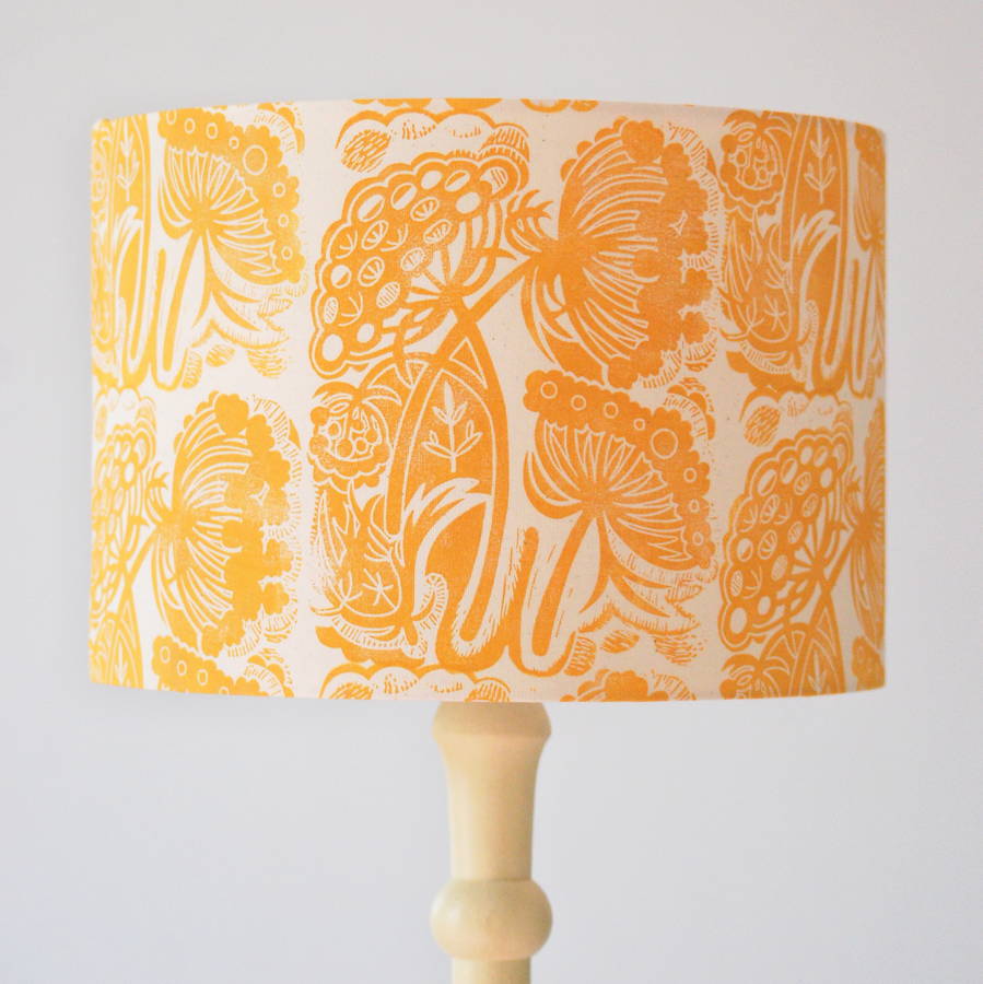 hand printed lampshades