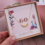 Sterling Silver 60th Beads Necklace, thumbnail 4 of 7