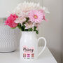 Personalised Nan Nanny Mothers Day Vase Birthday Jug, thumbnail 1 of 2