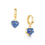 Forget Me Not Huggie Drop Earrings Sterling Silver And Gold Plated Option, thumbnail 4 of 10