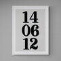 Personalised Special Date Grey And Black Wall Art, thumbnail 3 of 5