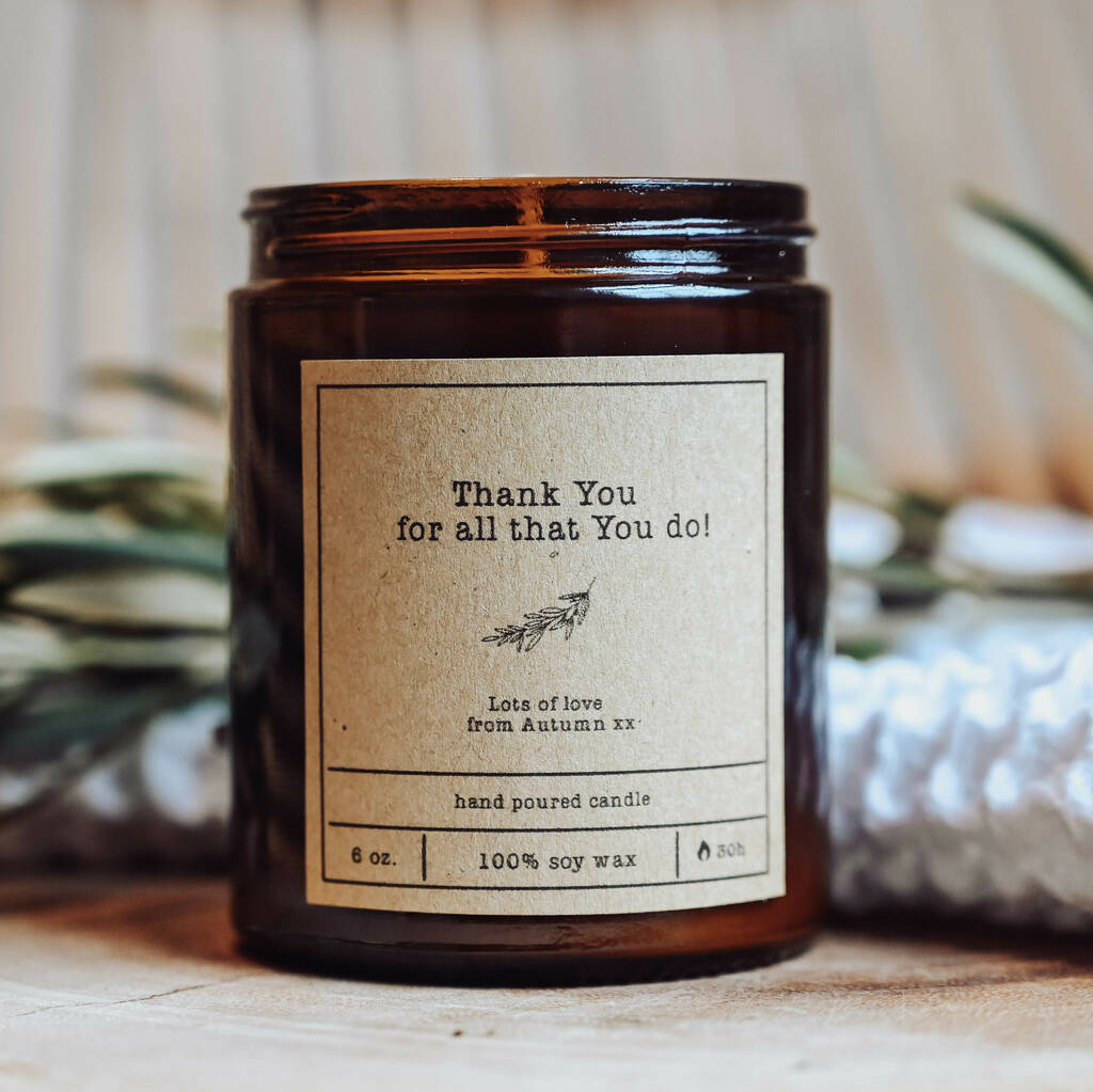 Personalised Organic Soy Wax Candle, 1 of 5