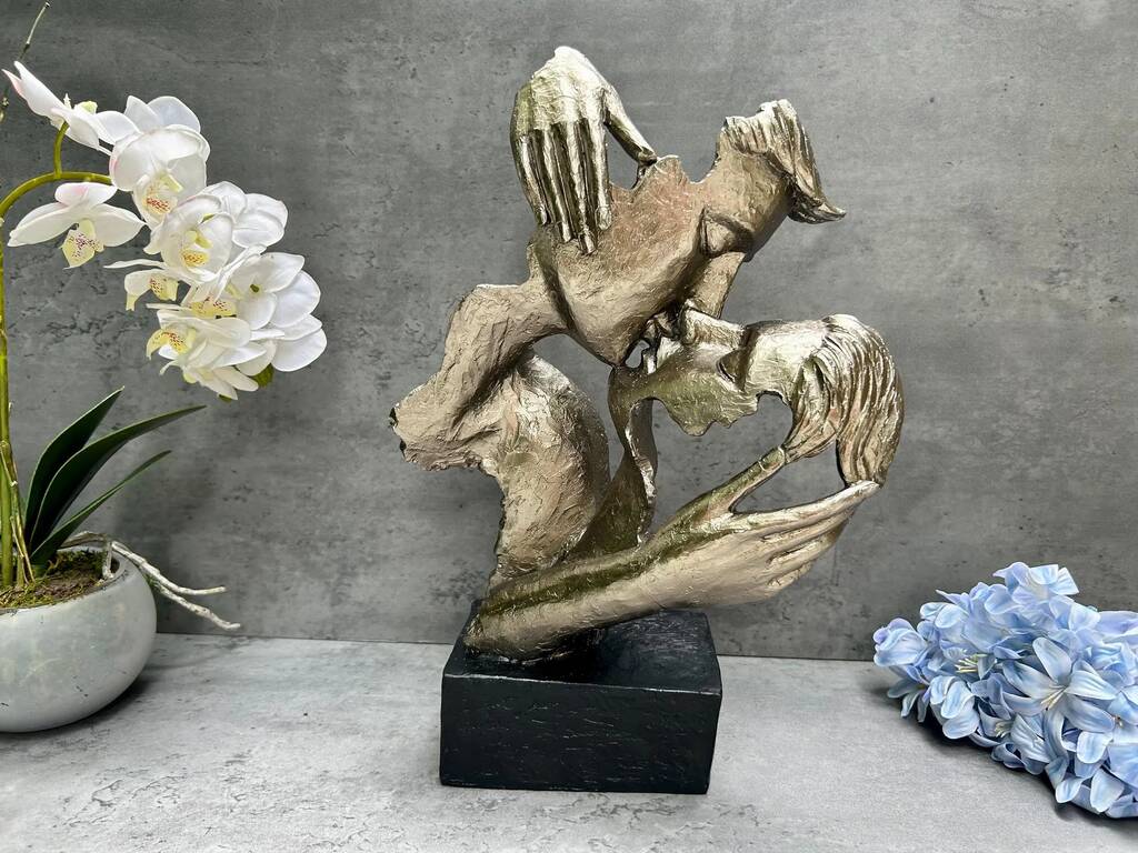 Abstract Lovers Figurine Silhouette Couple Sculpture Ornament, 1 of 8