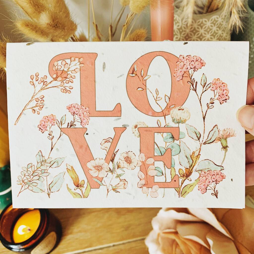 Grows Into Wildflowers Love Card Recycled, 1 of 2