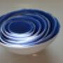 Nesting Bowls In Blue And White, thumbnail 1 of 5