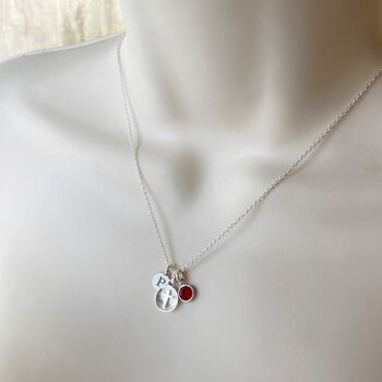 Personalised Christening Necklace With Cross In Circle, 3 of 3