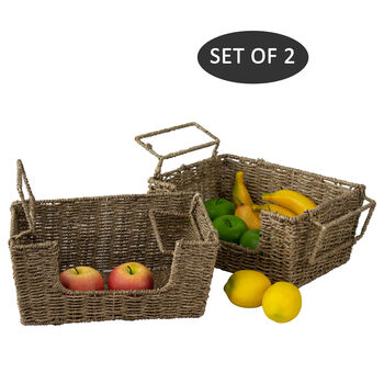 Woven Wicker Stacking Storage Basket, 6 of 10