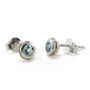 Handmade Blue Topaz Stud Earrings, thumbnail 7 of 10