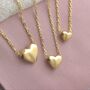 Gold Plated Sterling Silver Sculpted Heart Necklace, thumbnail 1 of 5