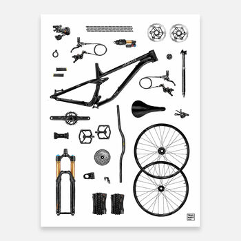 'The Build' Mountain Bike Art Print, 7 of 7