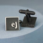 Sterling Silver Personalised Initial Cufflinks, thumbnail 9 of 12