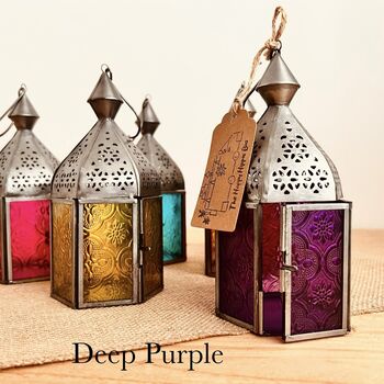 Moroccan Style Lantern Tea Light Holder Silver, 6 of 8