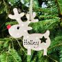 Personalised Reindeer With Star Christmas Decoration, thumbnail 1 of 5