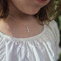 Children's Baptism Christening Or Holy Communion Sterling Silver Cross Necklace Gift, thumbnail 5 of 8