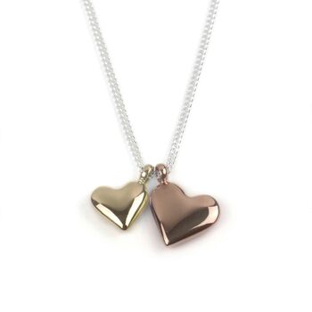 Double Heart Necklace With Gold Colour Hearts, 7 of 8