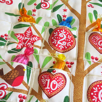 Luxury Quilted Christmas Tree Fabric Advent Calendar, 6 of 7