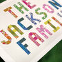 Patchwork Personalised Family Typography Print, thumbnail 3 of 4