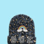 Kids Personalised Beanie Grey Leopard, thumbnail 5 of 10