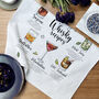 Personalised Whisky Cocktail Recipe Tea Towel, thumbnail 4 of 5