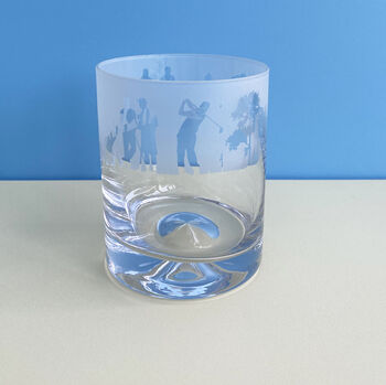 Golfer's Etched Glass Tumbler, 6 of 6