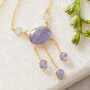 Aquamarine And Diamond Slice Pendant Necklace, thumbnail 8 of 10