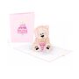 Pop Up 3D Pink Birthday Bear Card, thumbnail 1 of 4
