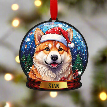 Akita Dog Tree Decoration, 3 of 3