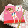 Disco Queen 7th Birthday Card, thumbnail 5 of 5