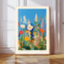 Flower Meadow Blue Sky Art Print, thumbnail 1 of 3