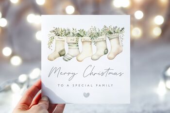 Personalised White Christmas Stockings *Up To Six Stockings, 6 of 7