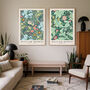 William Morris Set Of Two Green Golden Lily Art Print, thumbnail 1 of 4