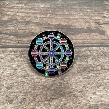 Spinning Night Sky Ferris Wheel Enamel Pin – Spinning Interactive Lapel Pin, 4 of 4