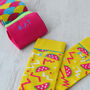 Set Of Three Colourful Monogrammed Socks, thumbnail 1 of 3
